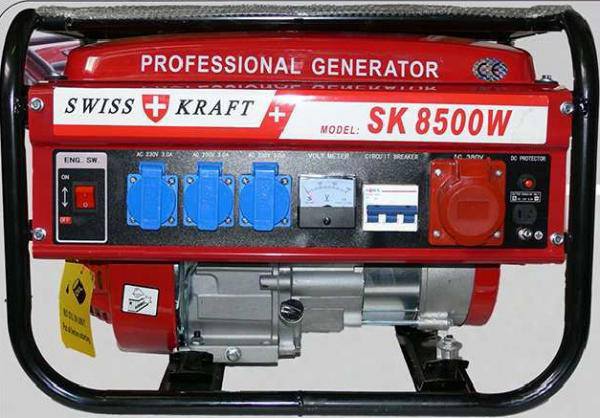 Somehow front cross Swiss Kraft SK8500W Petrol Generator | Powerful Portable Generator
