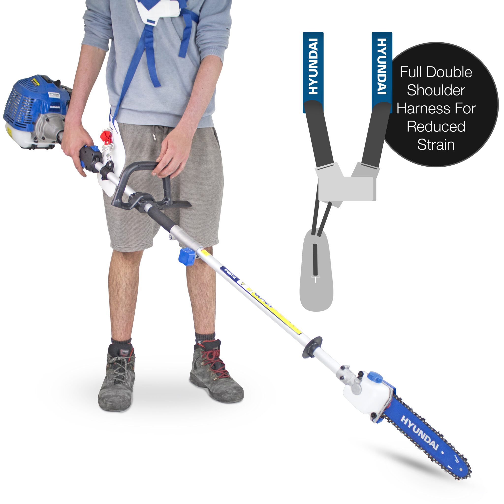 Hyundai HYPS5200X 52cc Pole Saw / Pruner / Chainsaw Generator Pro