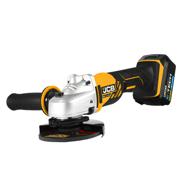 JCB 18V Angle Grinder with 5.0Ah Lithium-ion battery and 2.4A charger in L-Boxx 136 Power Tool Case