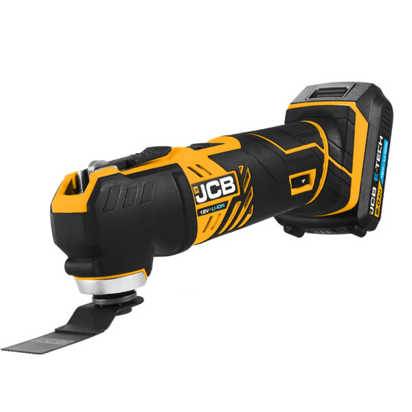 JCB 18V Multi-Tool with 2.0ah and 4.0ah batteries in W-Boxx 136 power tool case