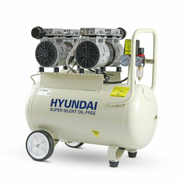 Hyundai HY27550 50 Litre Air Compressor, 11CFM/100psi, Oil Free, Low Noise, Electric 2hp