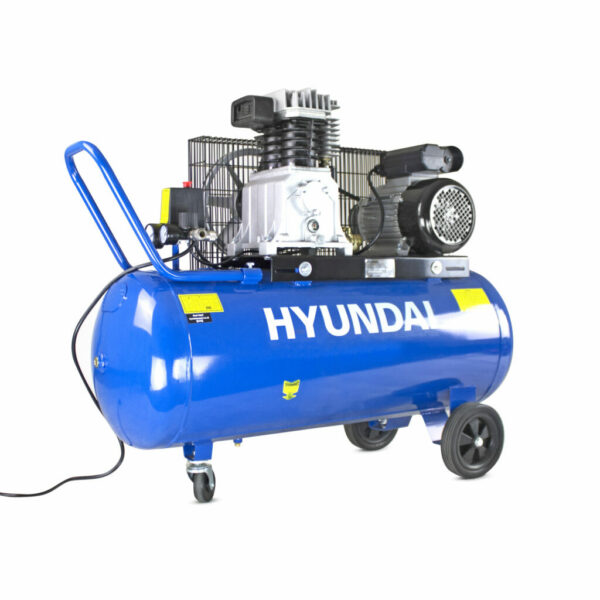 Hyundai 100 Litre Air Compressor, Twin Cylinder, Belt Drive - 14CFM, 3HP - HY3100P