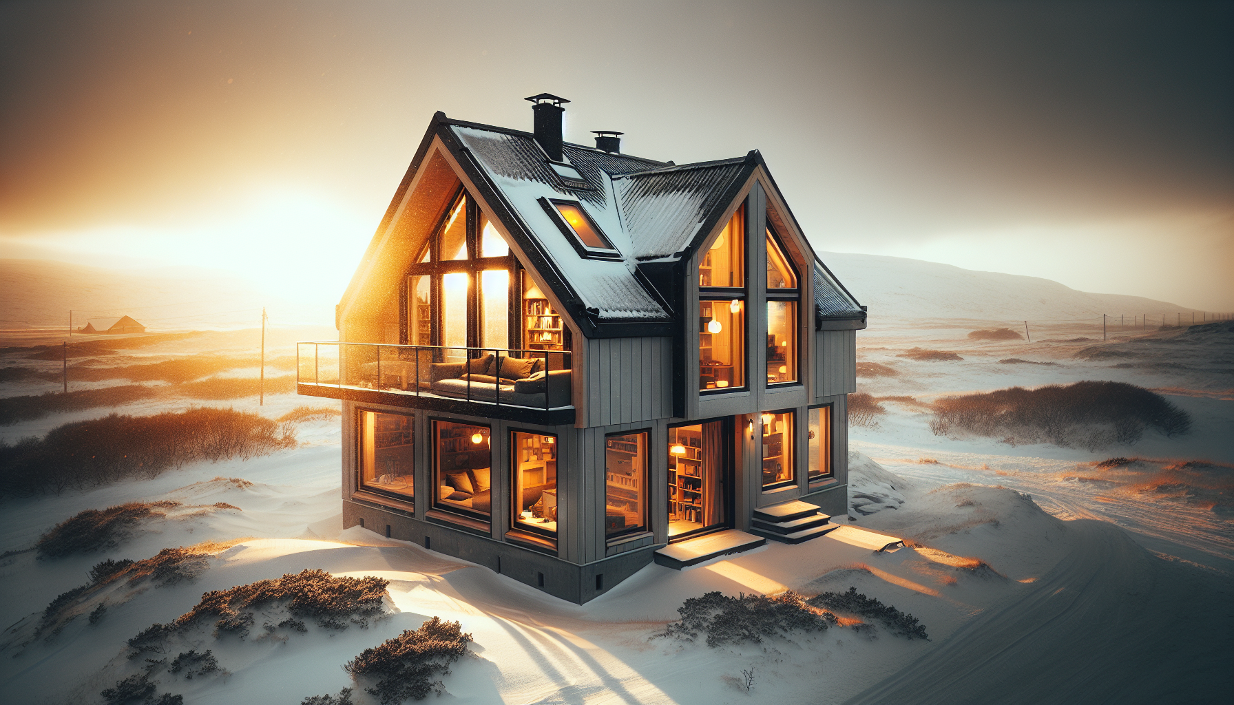 Illustration-of-a-house-with-draught-proofing-and-natural-sunlight-usage