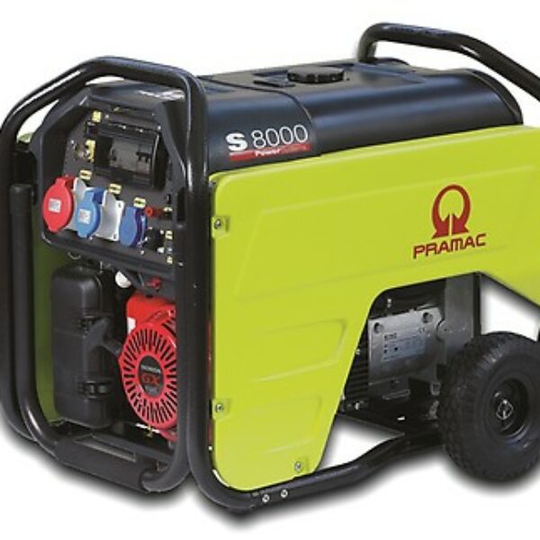 Pramac S8000 - 400v +CONN+AVR+RCD 3-Phase Portable Petrol Generator
