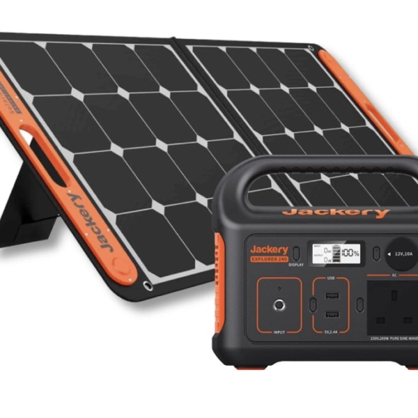 Jackery Explorer 240 Portable Power Station + SolarSaga 100W Solar Panel