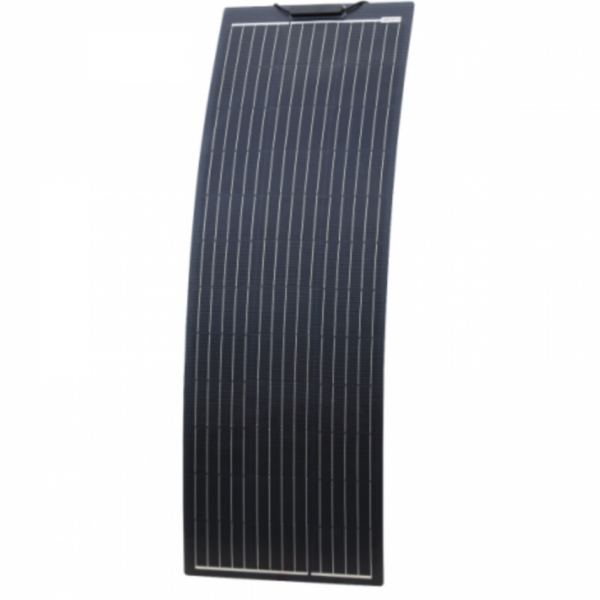130W Black Reinforced Narrow Semi-Flexible Solar Panel With A Durable Etfe Coating