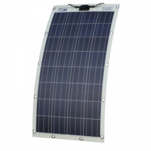 130W Semi-Flexible Solar Panel With Eyelets And Fasteners (Made In Austria)