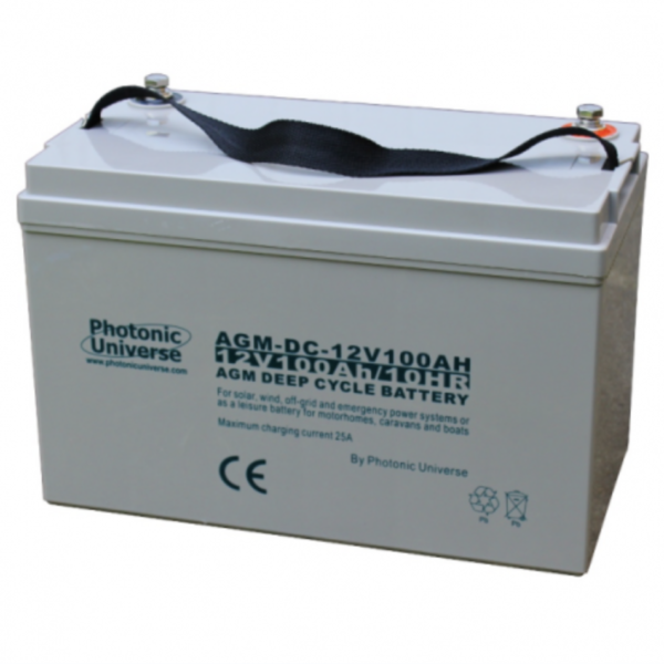 100Ah 12V Deep Cycle AGM Battery For Motorhomes, Caravans, Boats, Back Up And Off-Grid Power