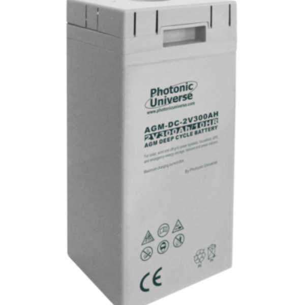 12V 300Ah Agm Deep Cycle Battery Bank (6 X 2V Batteries) For Large Power Systems And Energy Storage