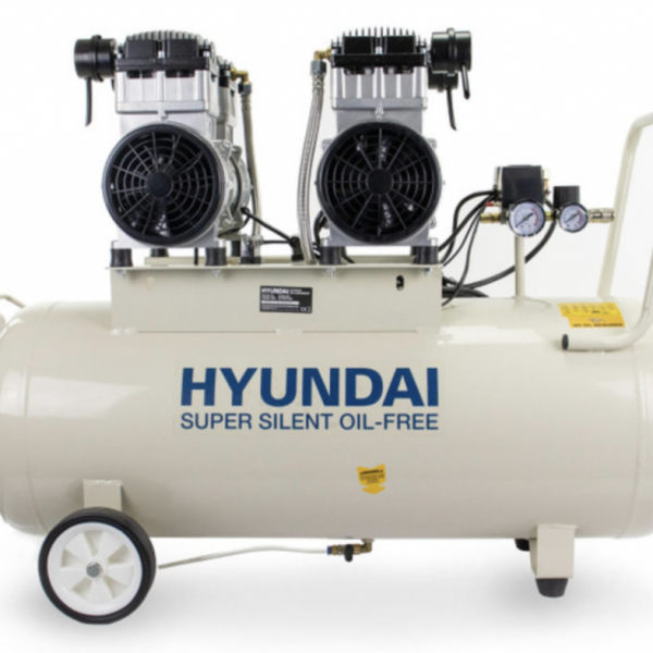 Hyundai 100 Litre Silenced Air Compressor 3000W Electric Oil-free 4hp | HY2150100
