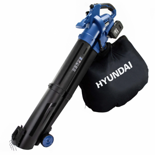 Hyundai 3-in-1 Cordless Leaf Blower Vac, 142mph Air Speed, Lightweight, 2x20v Li-Ion Batteries | HY2194