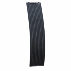 100w black ultra-narrow semi-flexible fibreglass solar panel with durable etfe coating
