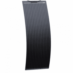 130w black narrow semi-flexible fibreglass solar panel with durable etfe coating