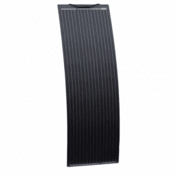 150w black narrow semi-flexible fibreglass solar panel with durable etfe coating