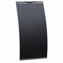 160w black semi-flexible fibreglass solar panel with durable etfe coating