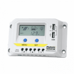 10a 12v/24v solar charge controller / regulator with lcd display and powerful dual usb output (2.4a)