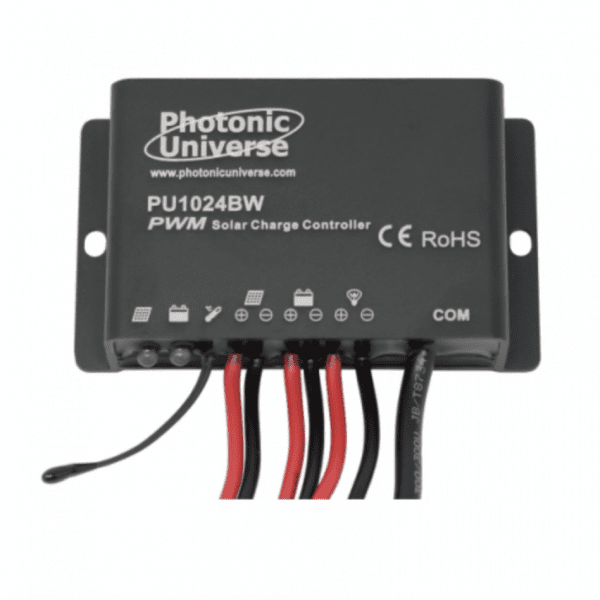 waterproof 10a 12v/24v solar charge controller / regulator for caravans, motorhomes, campervans, boat, yacht and marine applications