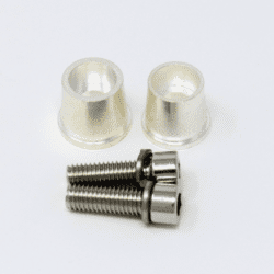 pair of battery posts with hex socket head m8 bolts designed for batteries with m8 bolt terminals