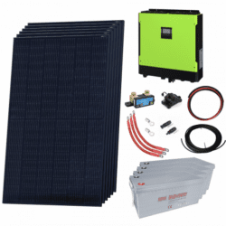 Premium 2.3Kw Grid-Tie Solar Power Kit With Lg Solar Panels, 5.5Kw Hybrid Inverter And 9.6Kwh Battery Bank
