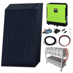 Premium 3.8Kw Grid-Tie Solar Power Kit With Lg Solar Panels, 5.5Kw Hybrid Inverter And 24Kwh Battery Bank