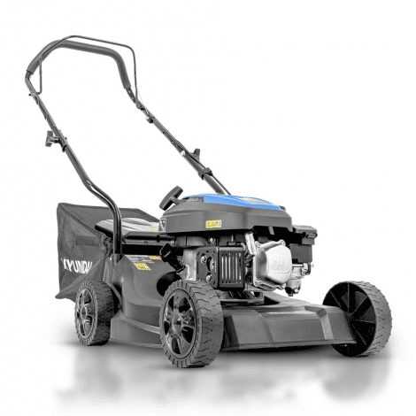 Hyundai 16’’ / 39cm Black Edition Hand Push Petrol Lawnmower, 131cc, 35L Grass Collect and Rear Discharge | HYM16130P
