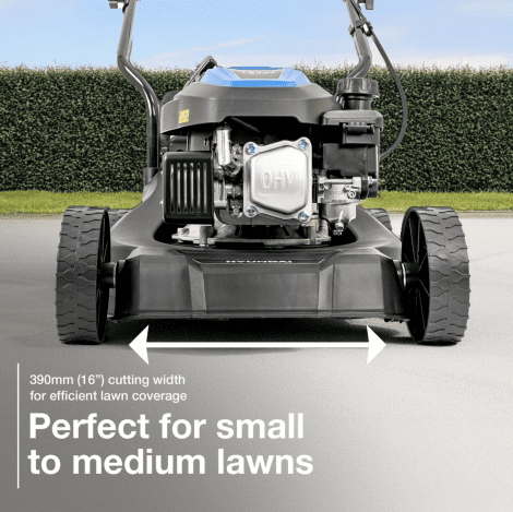 Hyundai 16’’ / 39cm Black Edition Hand Push Petrol Lawnmower, 131cc, 35L Grass Collect and Rear Discharge | HYM16130P - Image 23