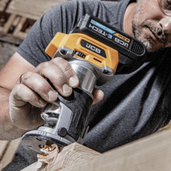JCB 18V Brushless Trimmer Router Unit, 3/8" & 1/4" Collet (Machine Only) |21-18RT-B