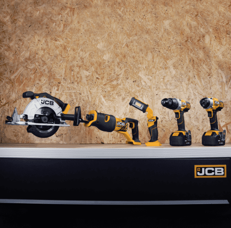 JCB 18V Cordless Power Tool Kit, Combi Drill, Impact Driver, Multi-tool, Jigsaw, 2 x 4.0Ah, 1x 2.0Ah Batteries, Charger & Bag | JCB-185PK-V1 - Image 2