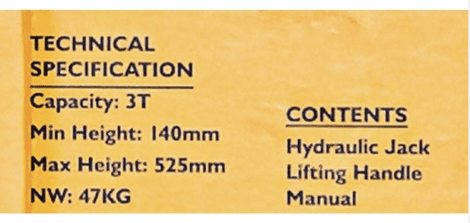 JCB 3 Tonne Hydraulic Long Trolley Jack, Heavy-duty, 525mm Max. Lift | JCB-T830028 - Image 2
